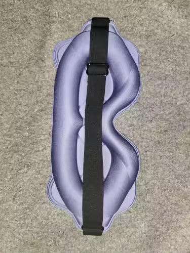 Customer photo of the purple eye mask laid flat with its strap